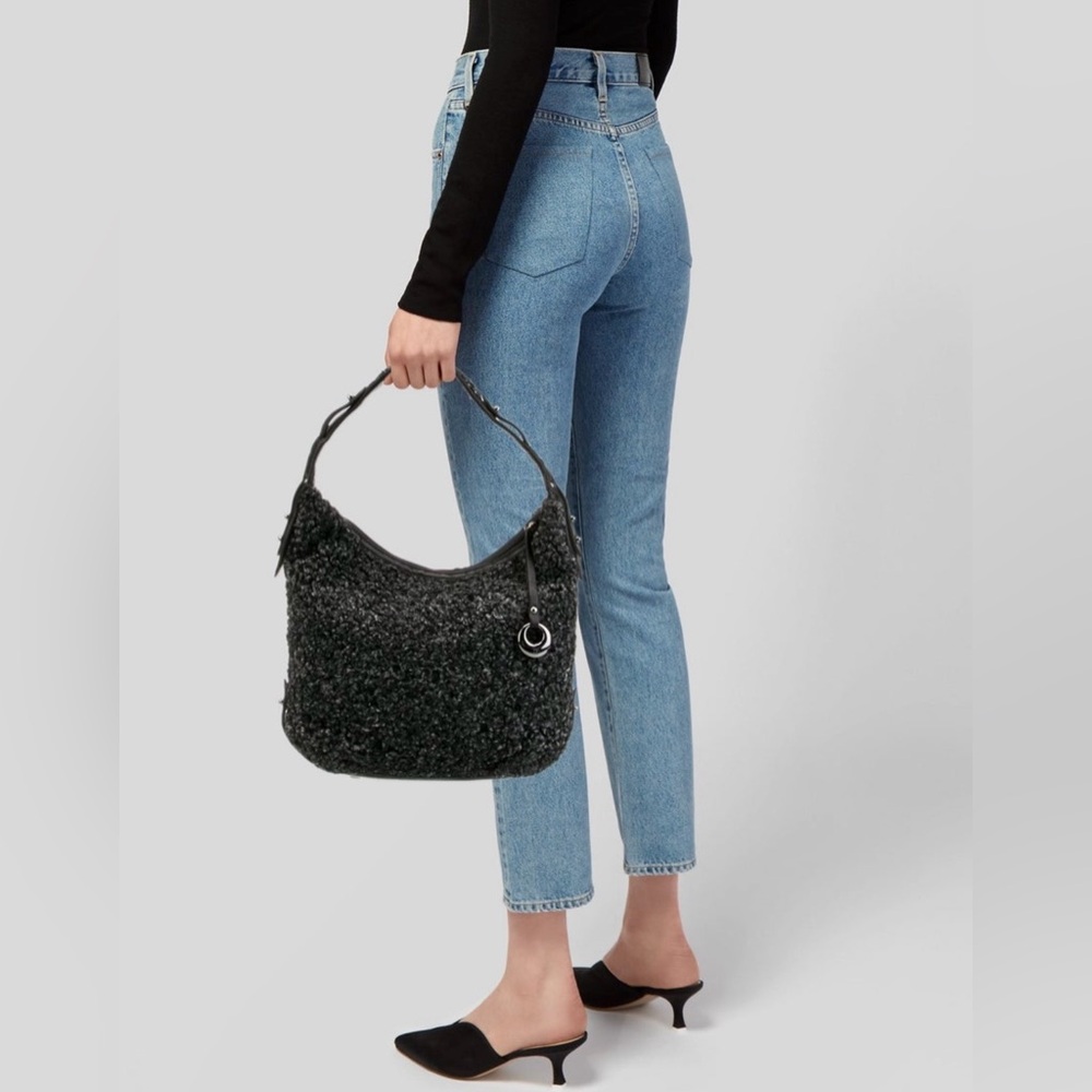Donald J Pliner Textured Leather Trim Bag